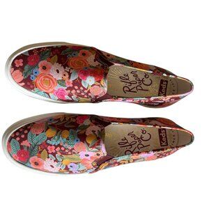 Keds X Rifle Paper Co. Double Decker Garden Party Slip On Sneakers Canvas Floral